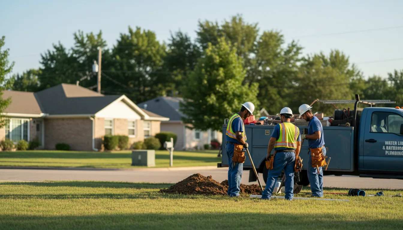 Residential water line and bathroom plumbing service in New Washington, IN